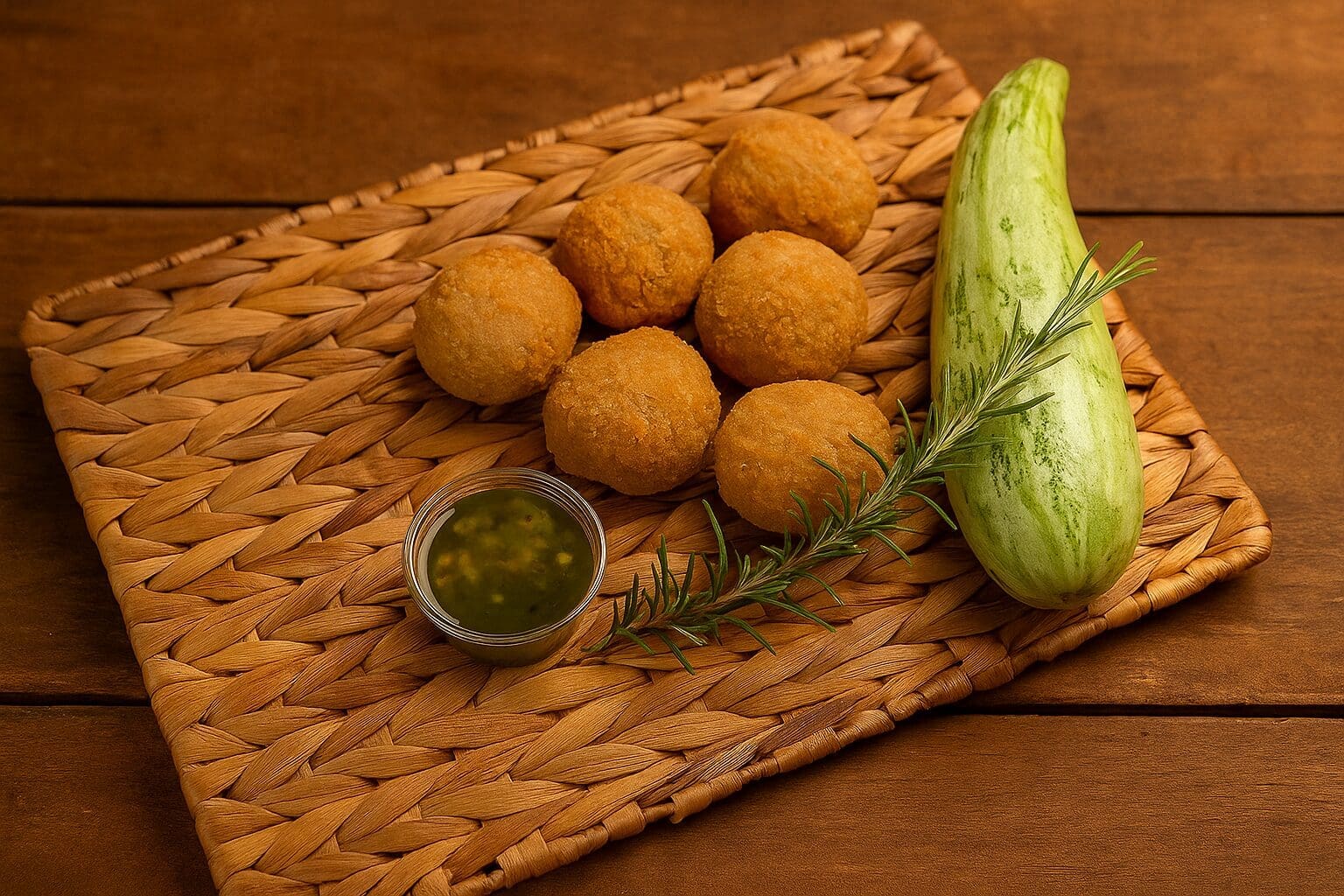 Bolinho de Abobrinha com Tofu